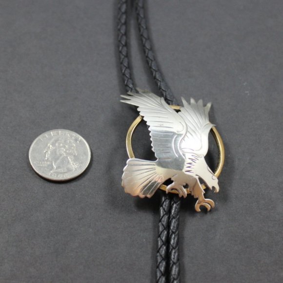HP! Silver Cloud Southwestern Flying Eagle Bolo - Picture 3 of 7